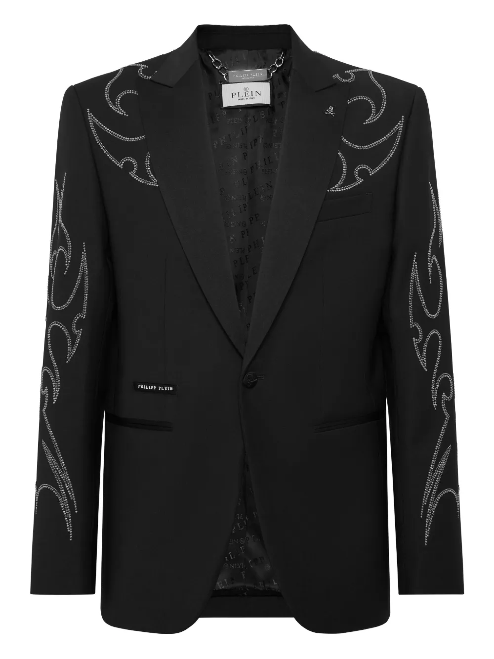 

Пиджак с вышивкой Philipp Plein, черный