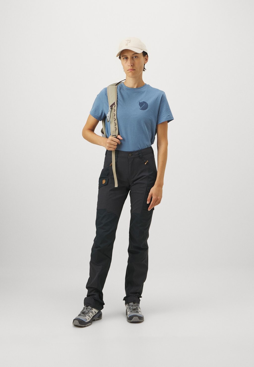

Футболка с принтом FOX BOXY LOGO TEE W Fjällräven, синий