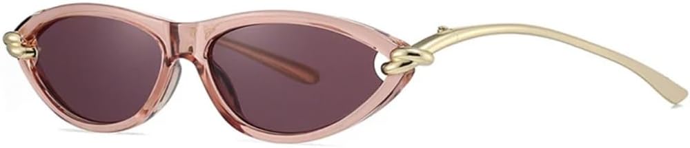 

Солнцезащитные очки для мужчин и женщин - защита UV400 - цвет "кошачий глаз" с полой оправой, идеально подходят для занятий спортом на открытом воздухе и вождения DSVIGF, Pink Dark Purple