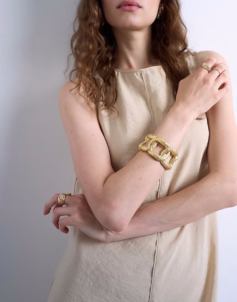 

Браслет-цепочка Betty из золота с массивным плетением Topshop