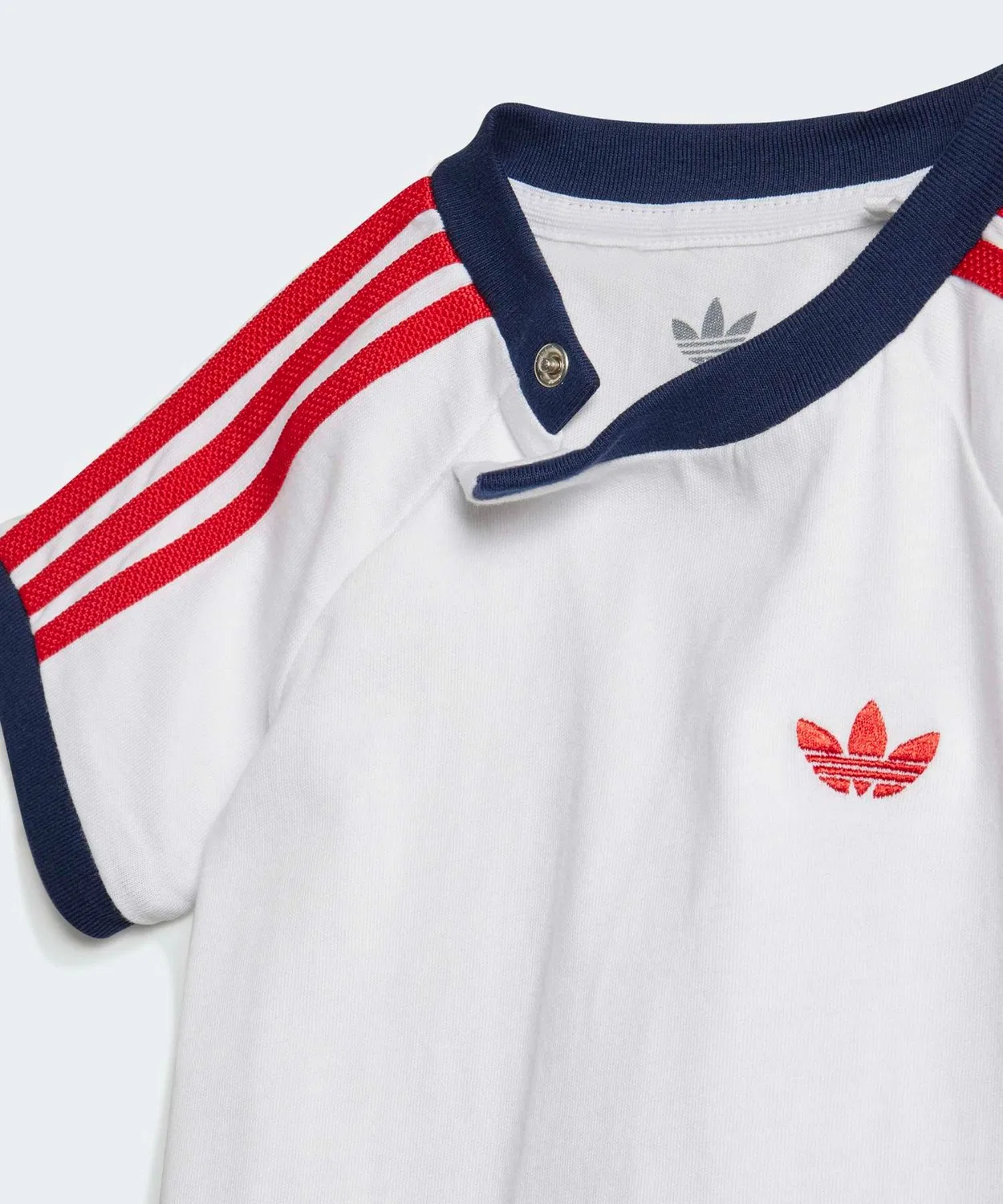 Детский деним-сет: футболка и шорты adidas Originals, хлопок, синий — фото 2
