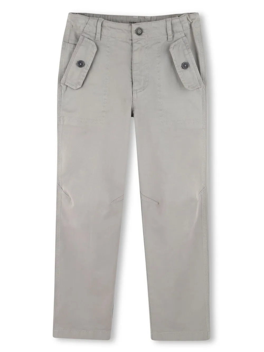 

Брюки с вышитым логотипом Zadig & Voltaire Kids, серый
