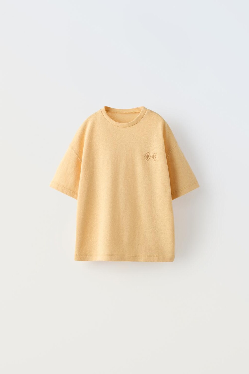 

Футболка с вышитой рыбкой ZARA, цвет peach