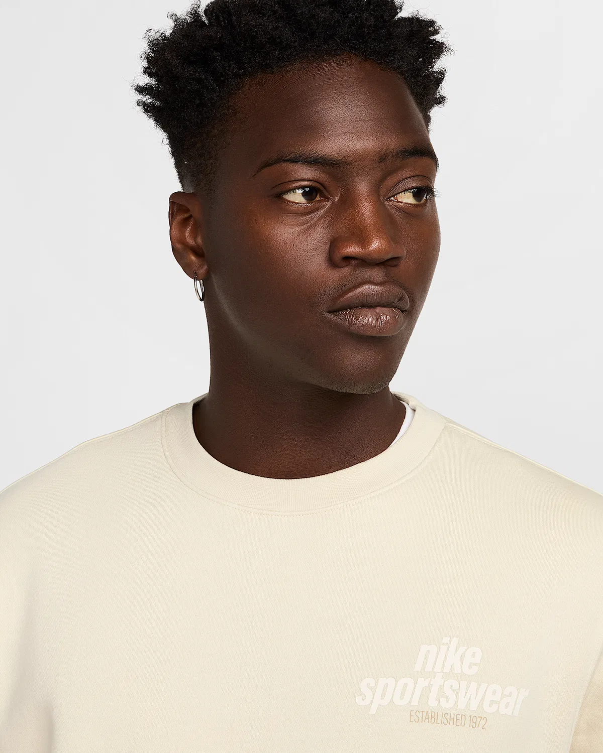 Мужское флисовое поло Nike Club, Light Khaki/Light Khaki/Sail — фото 3