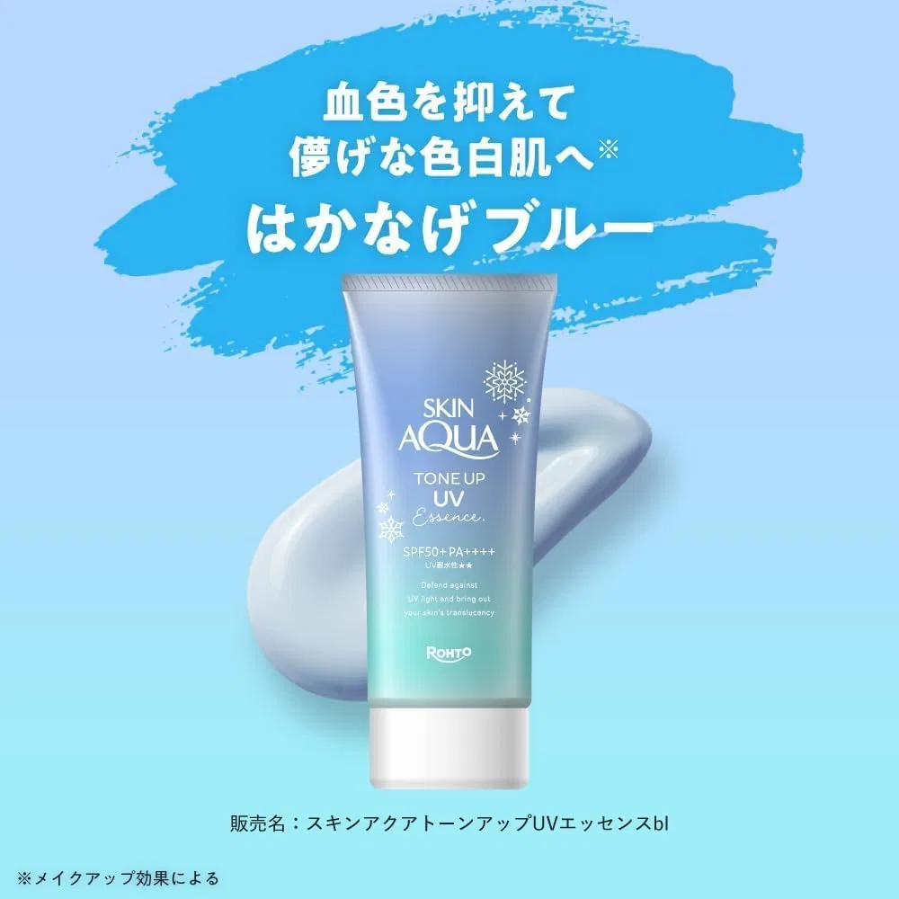 Солнцезащитный гель Skin Aqua Tone Up UV Essence Blue SPF 50+ PA++++, 80 г, 2 шт — фото 2