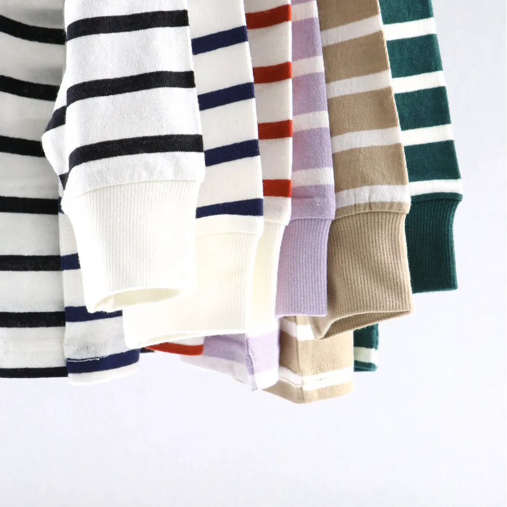 Полосатая футболка с длинными рукавами и петлей для именной бирки. Branshes, off white — фото 4