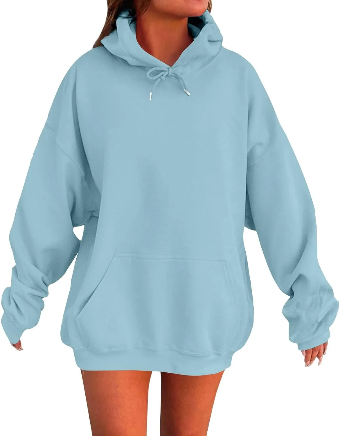 

Miyaomn оверсайз худи для женщин, флис, утепленная