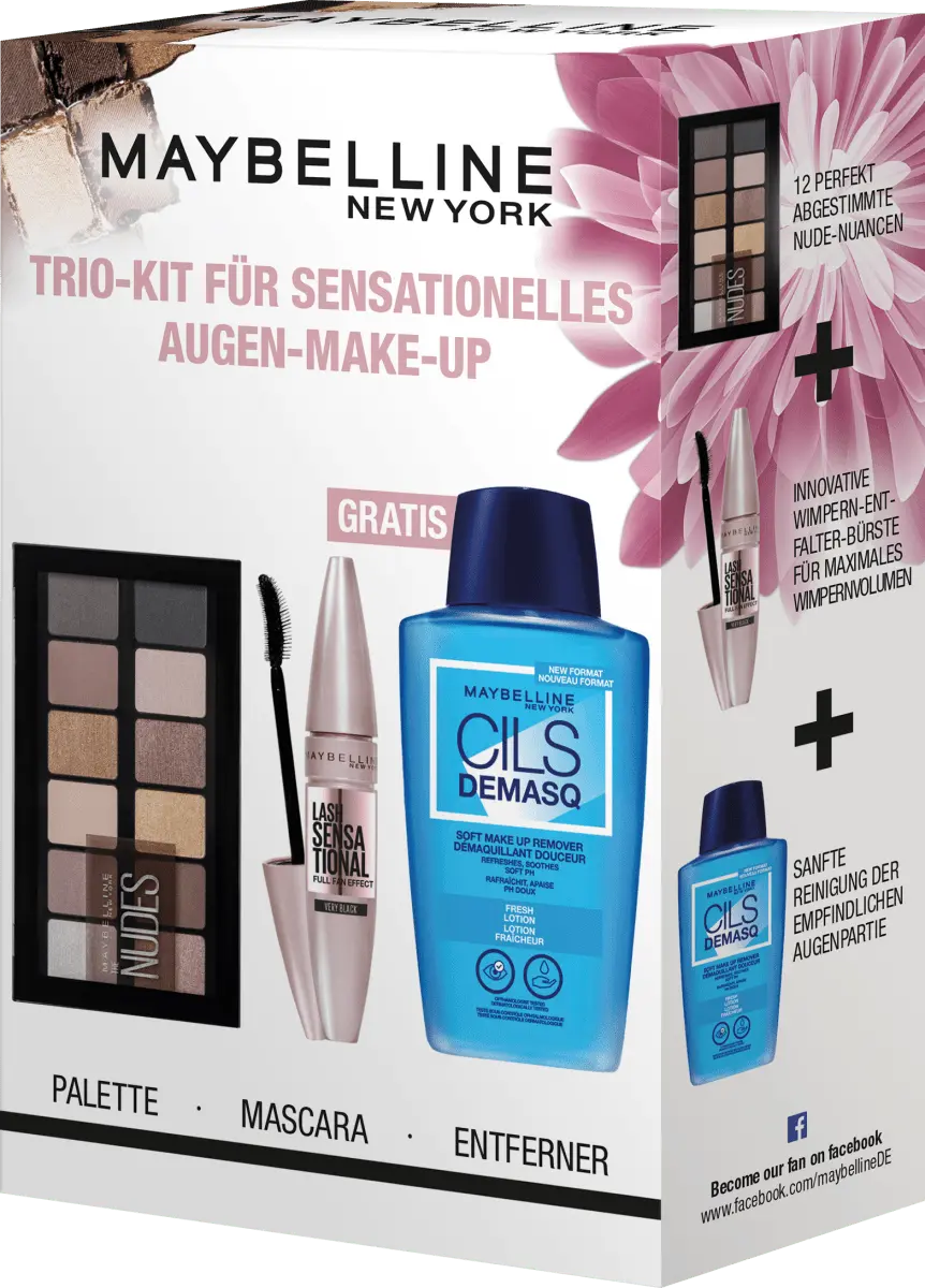 

Подарочный набор для макияжа глаз 3 шт. 1 шт. Maybelline New York
