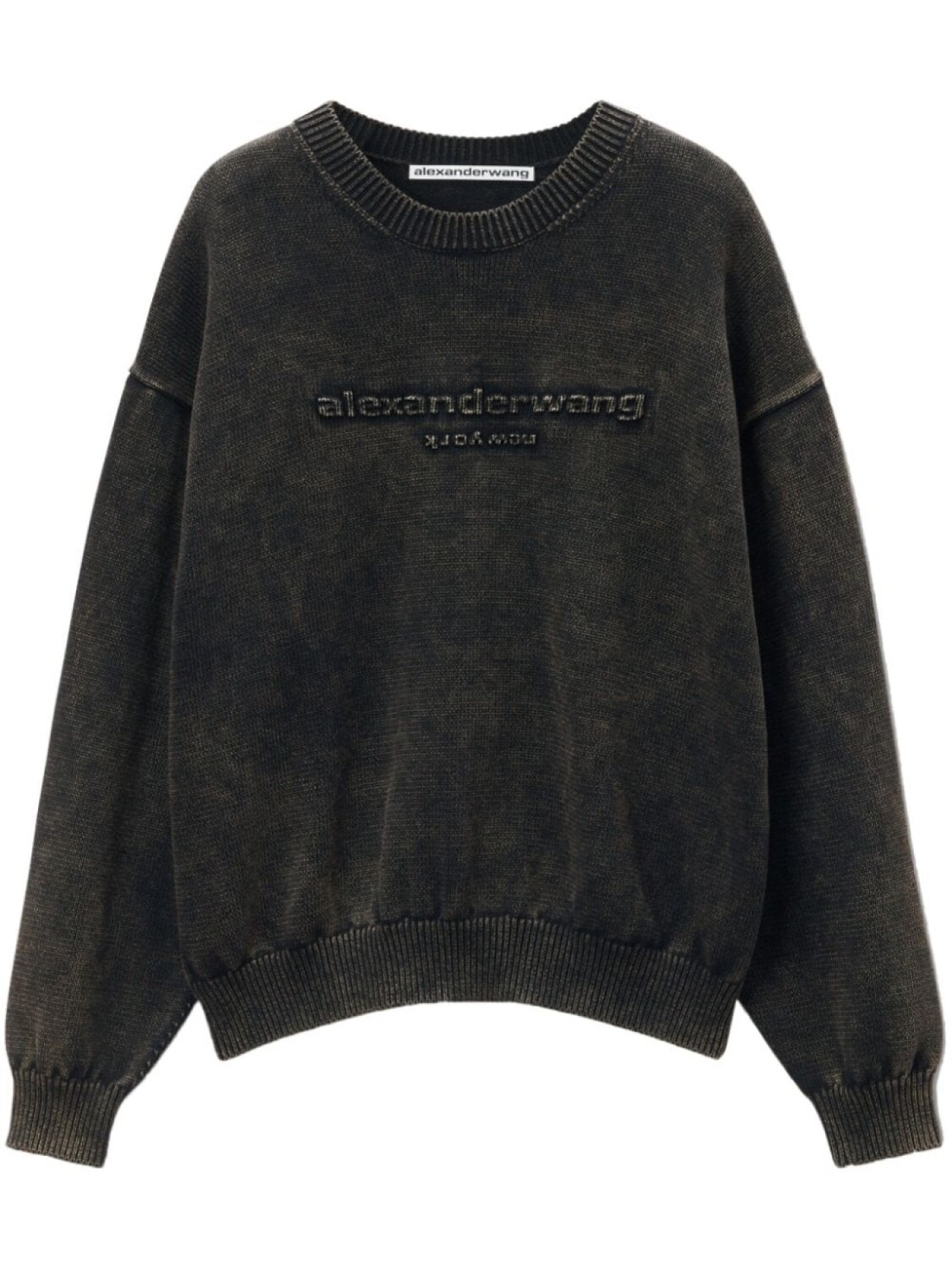 

Alexander Wang джемпер с тисненым логотипом, черный