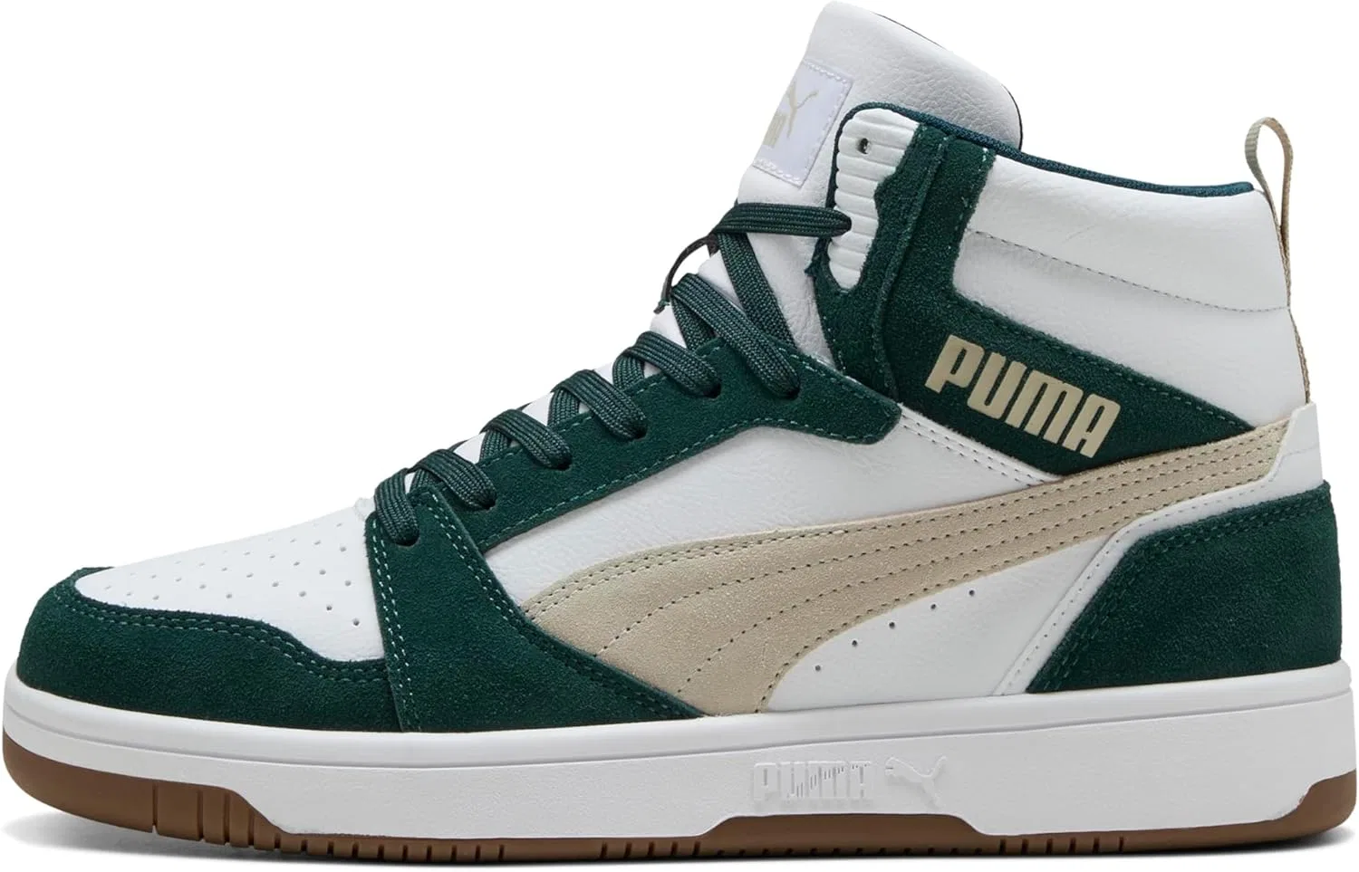 Кроссовки PUMA Adult Rebound v6 SD, Puma White Desert Dust Green Terrain — фото 3