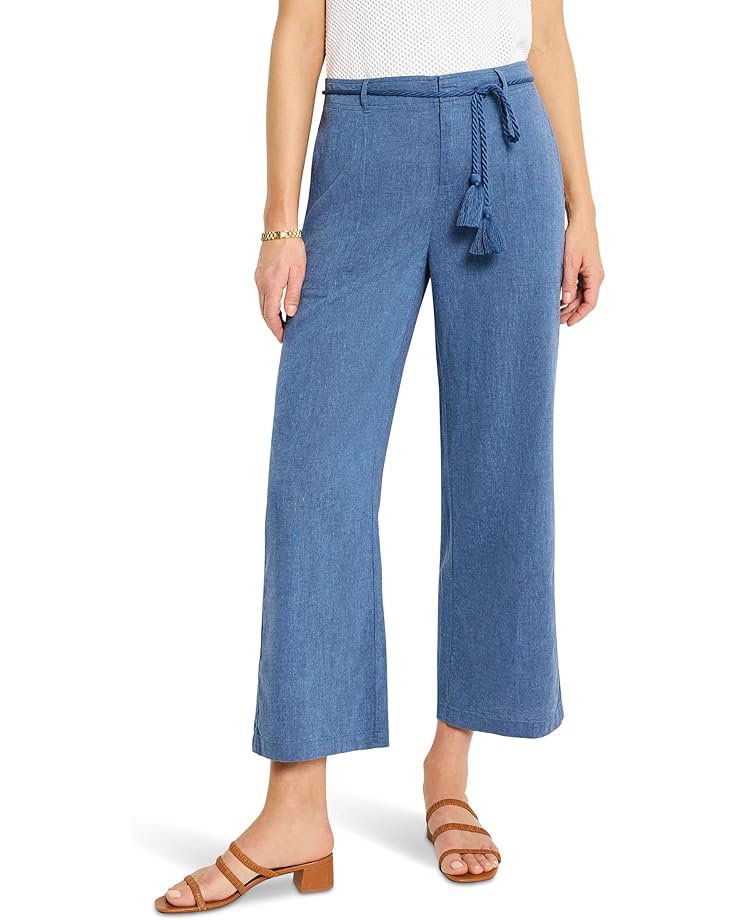 

Брюки NIC+ZOE Petite 28" Rumba Linen Rope Belt Pant, цвет Blue Mix