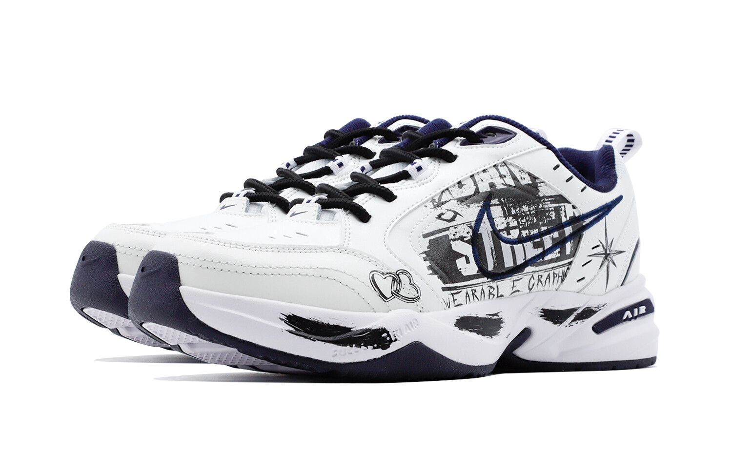 

Массивные кроссовки Nike Air Monarch 4 унисекс, University Blue/White/Black