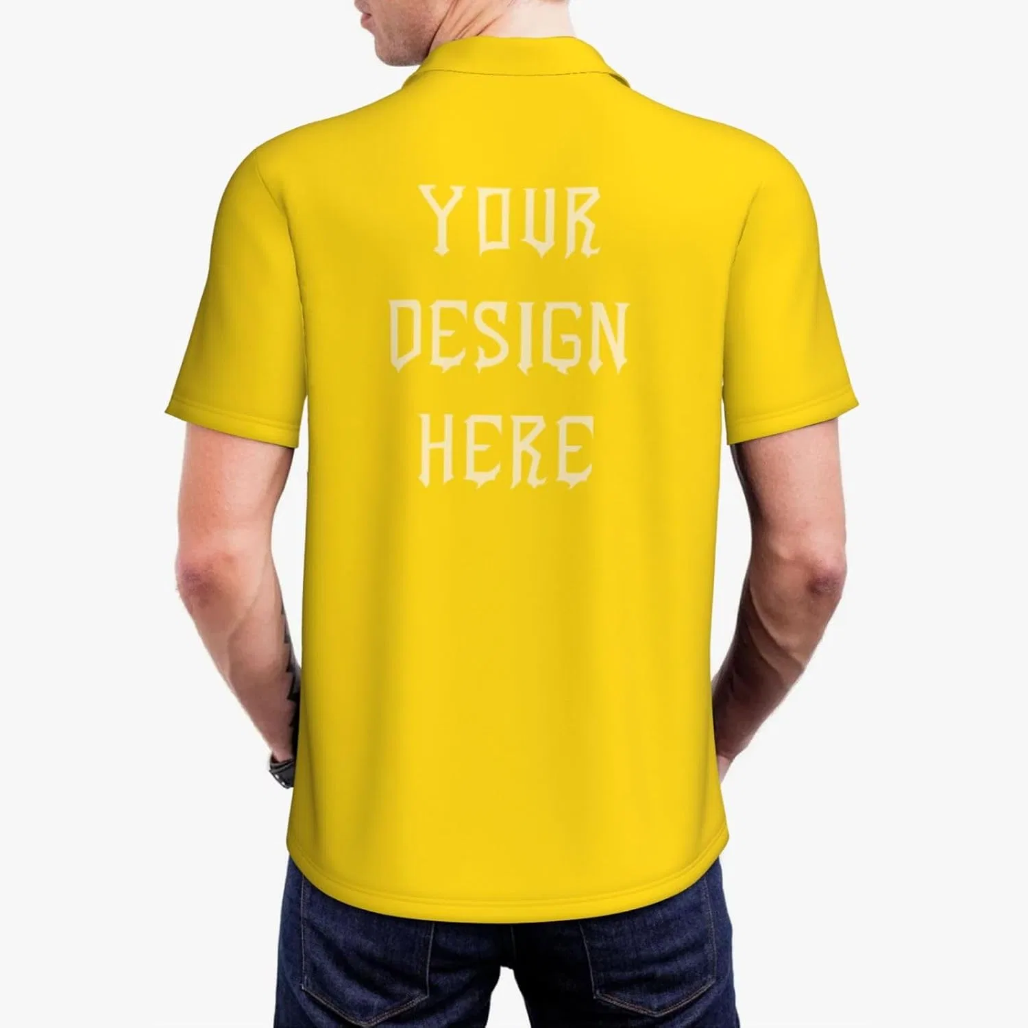 Поло для мужчин Personalized Golf Shirt, Gold — фото 4