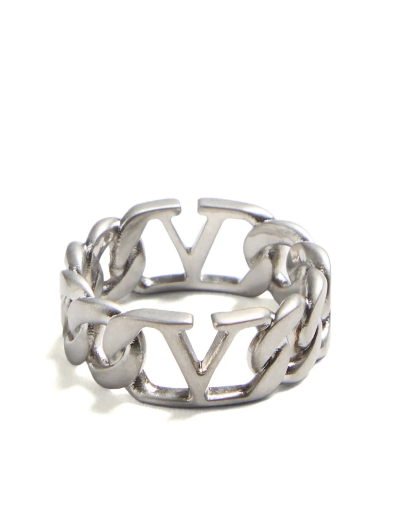 

Valentino Garavani кольцо с логотипом VLogo Signature, серебристый