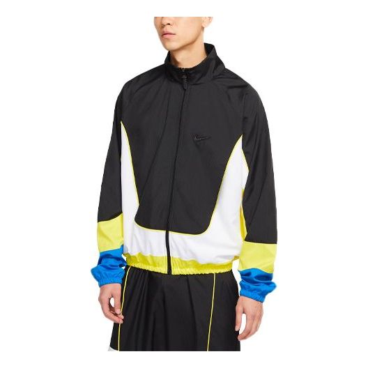 

Куртка Nike Throwback Colorblock Woven Sports Basketball Jacket Black, черный