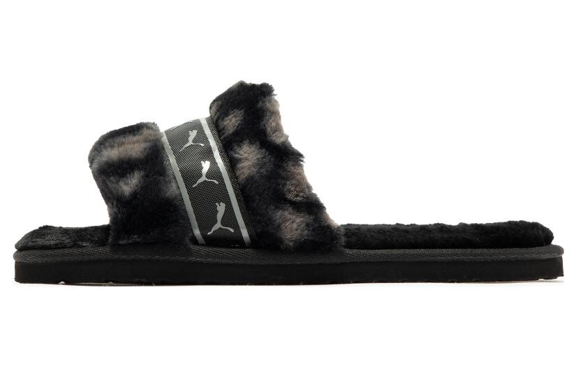 Шлепанцы и сланцы PUMA Fluff Remix Animal Bx 'Black Grey' Women's
