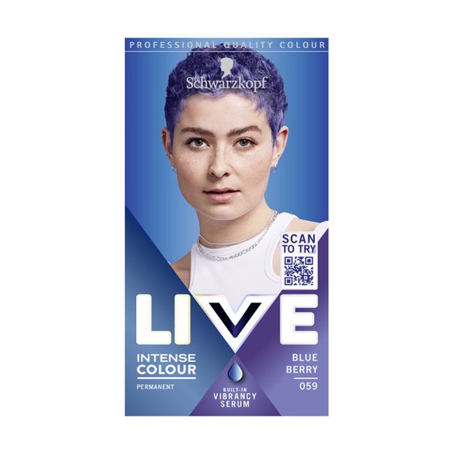 

Живая краска для волос Schwarzkopf, цвет 059 blue berry