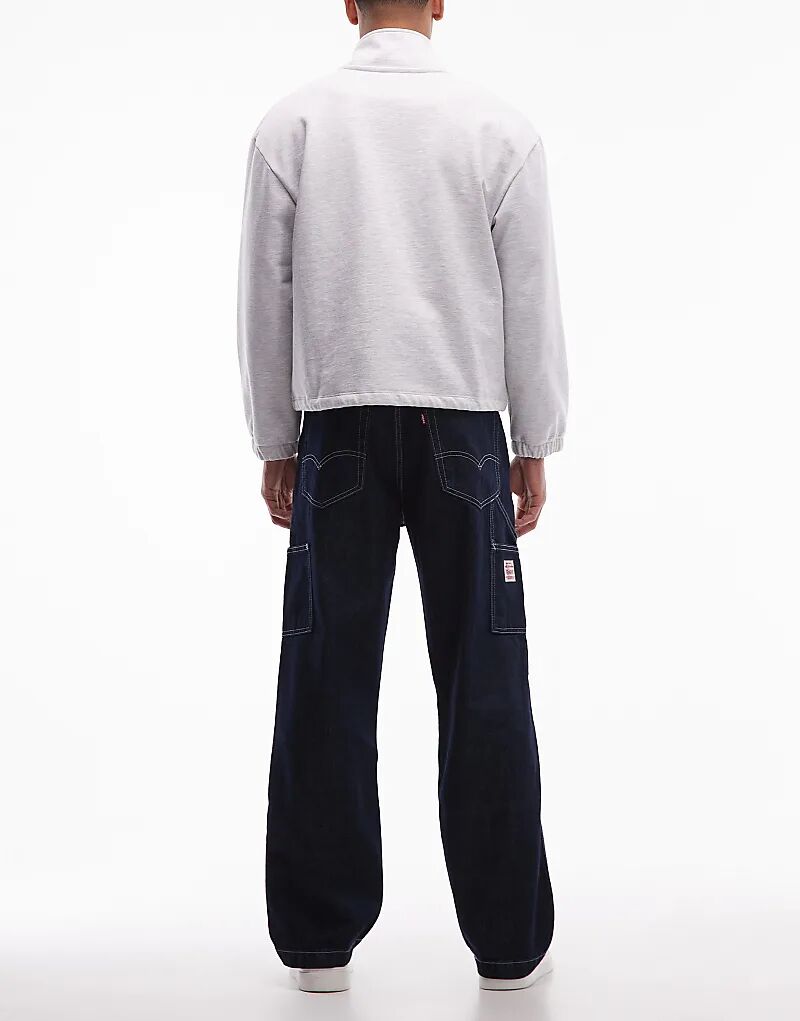 Джинсы Levi's Workwear Capsule унисекс 568, свободные, прямые, с двойным коленом, темного цвета — фото 2