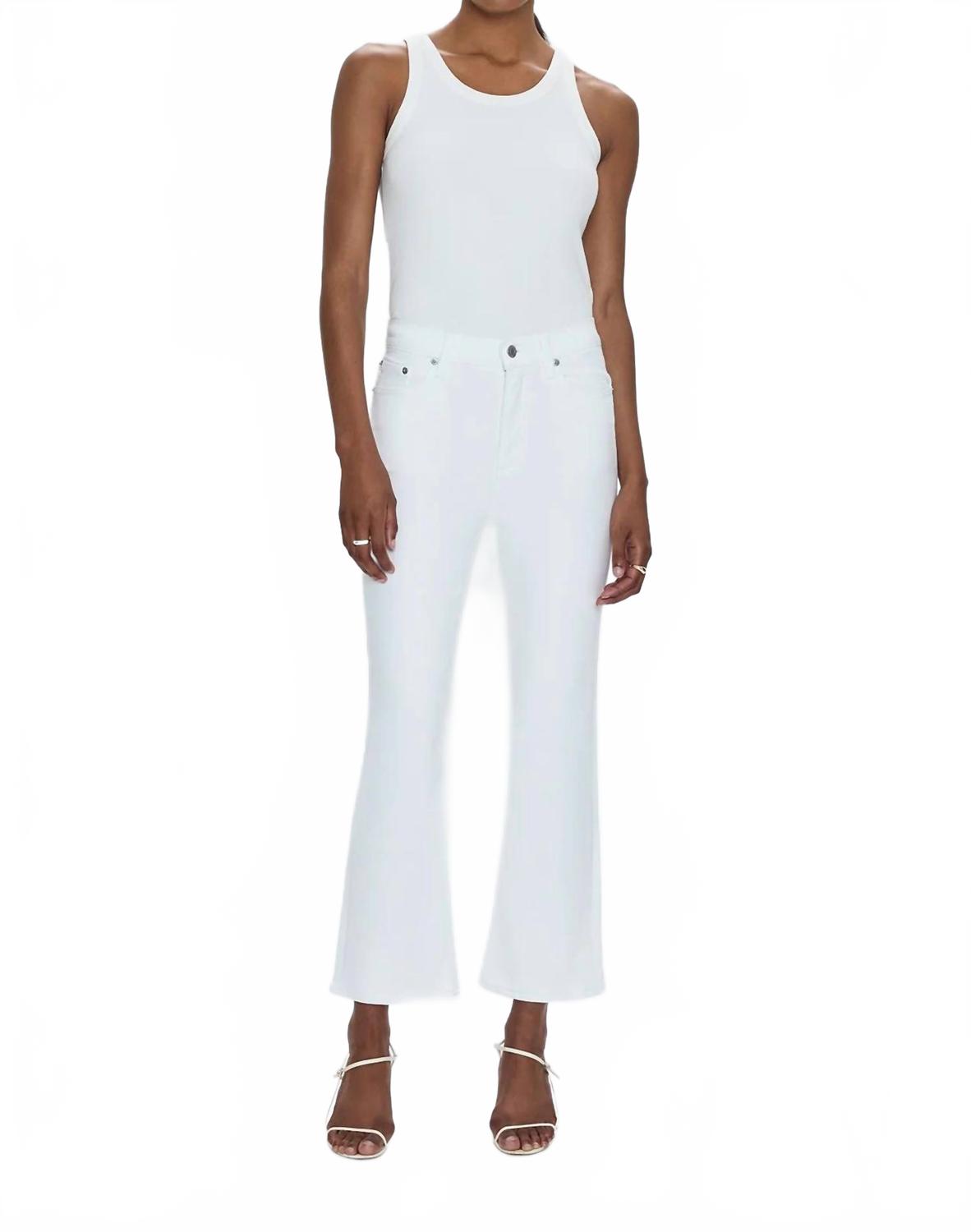 

Женские укороченные джинсы Lennon с высокой талией, ярко-белого цвета Pistola, Vivid White