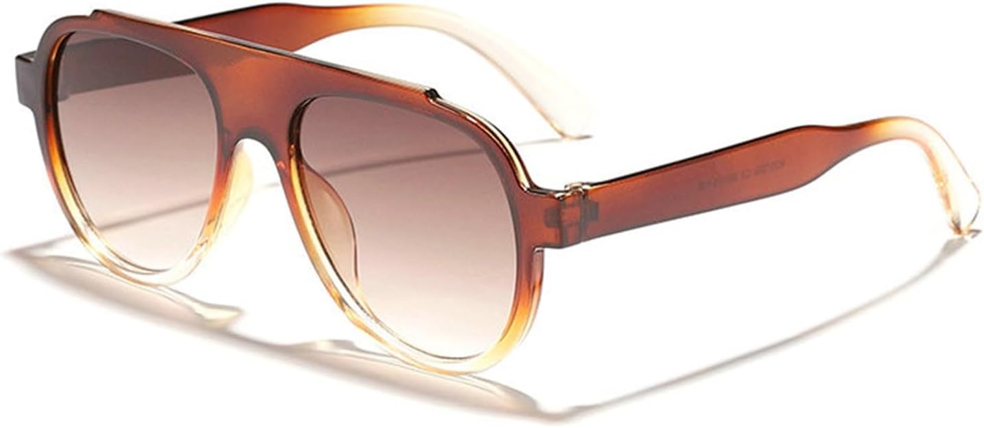 

Солнцезащитные очки Helena Retro Pilot для женщин, модные, увеличенного размера, дизайнерские, с градиентным переходом цвета, защита от УФ-излучения UV400. Солнцезащитные очки для мужчин, трендовые, овальной формы, C5