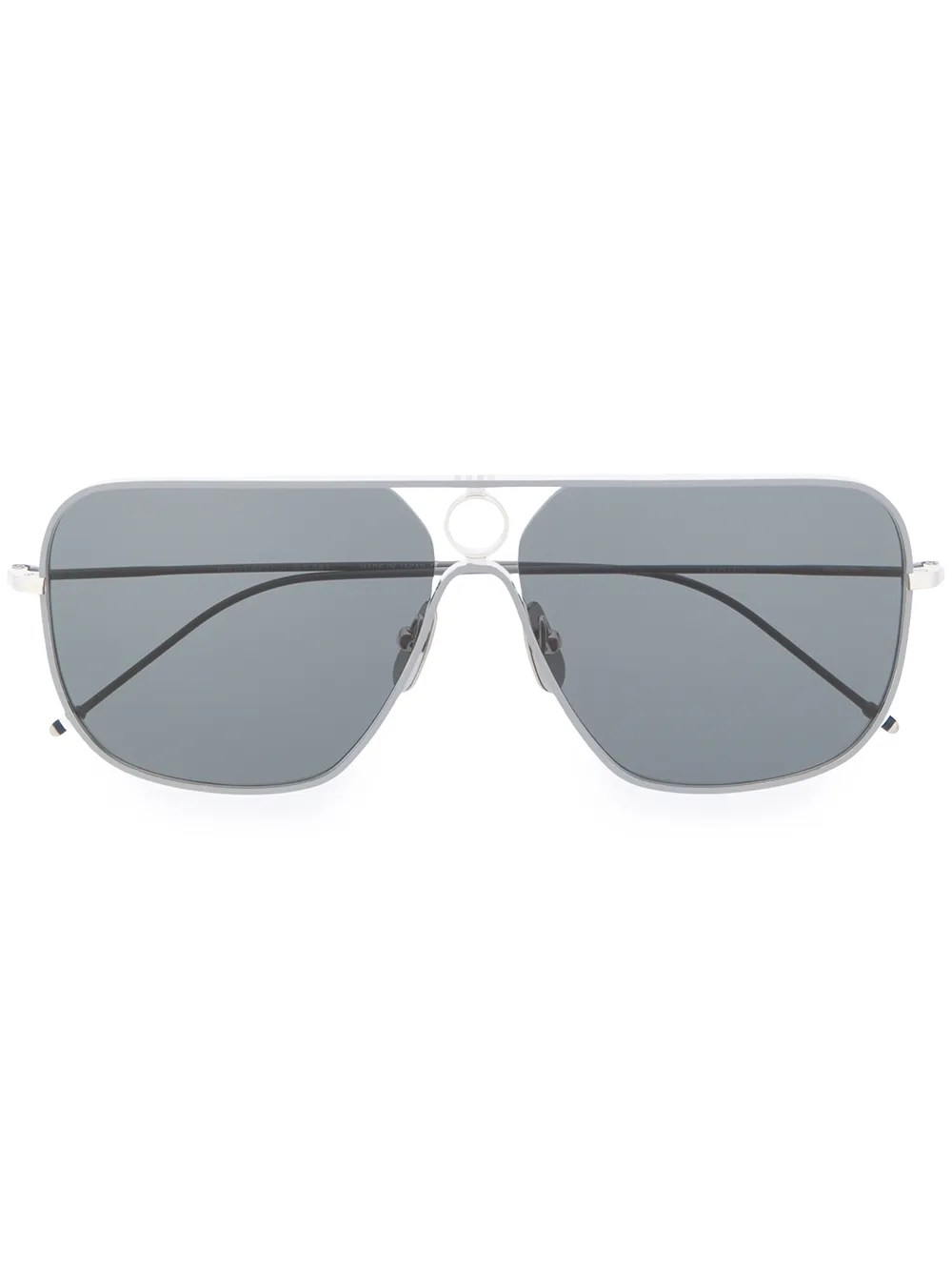 

Солнцезащитные очки в прямоугольной оправе Thom Browne Eyewear, серебряный