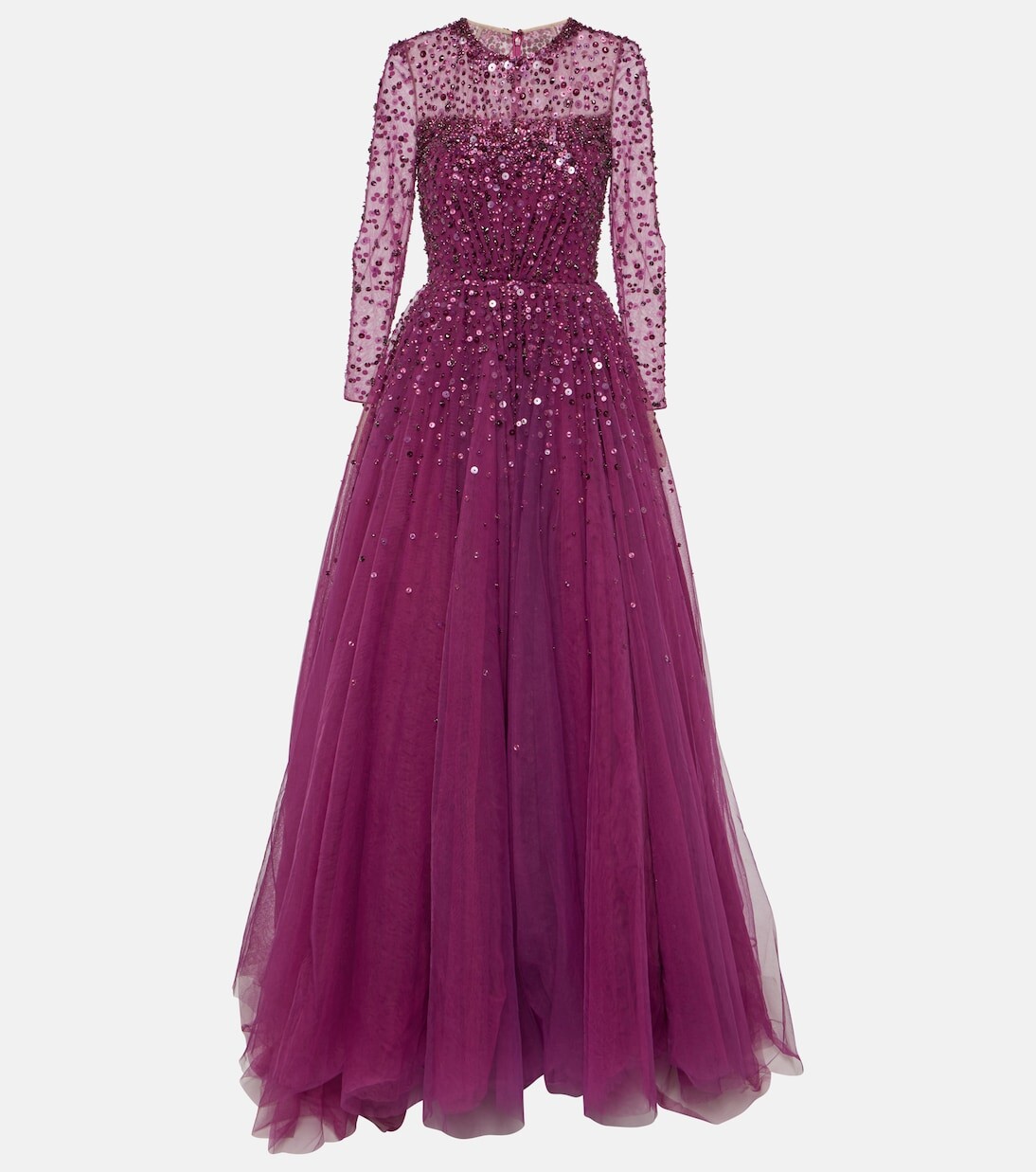 

Платье constantine из тюля с декором Jenny Packham, красный