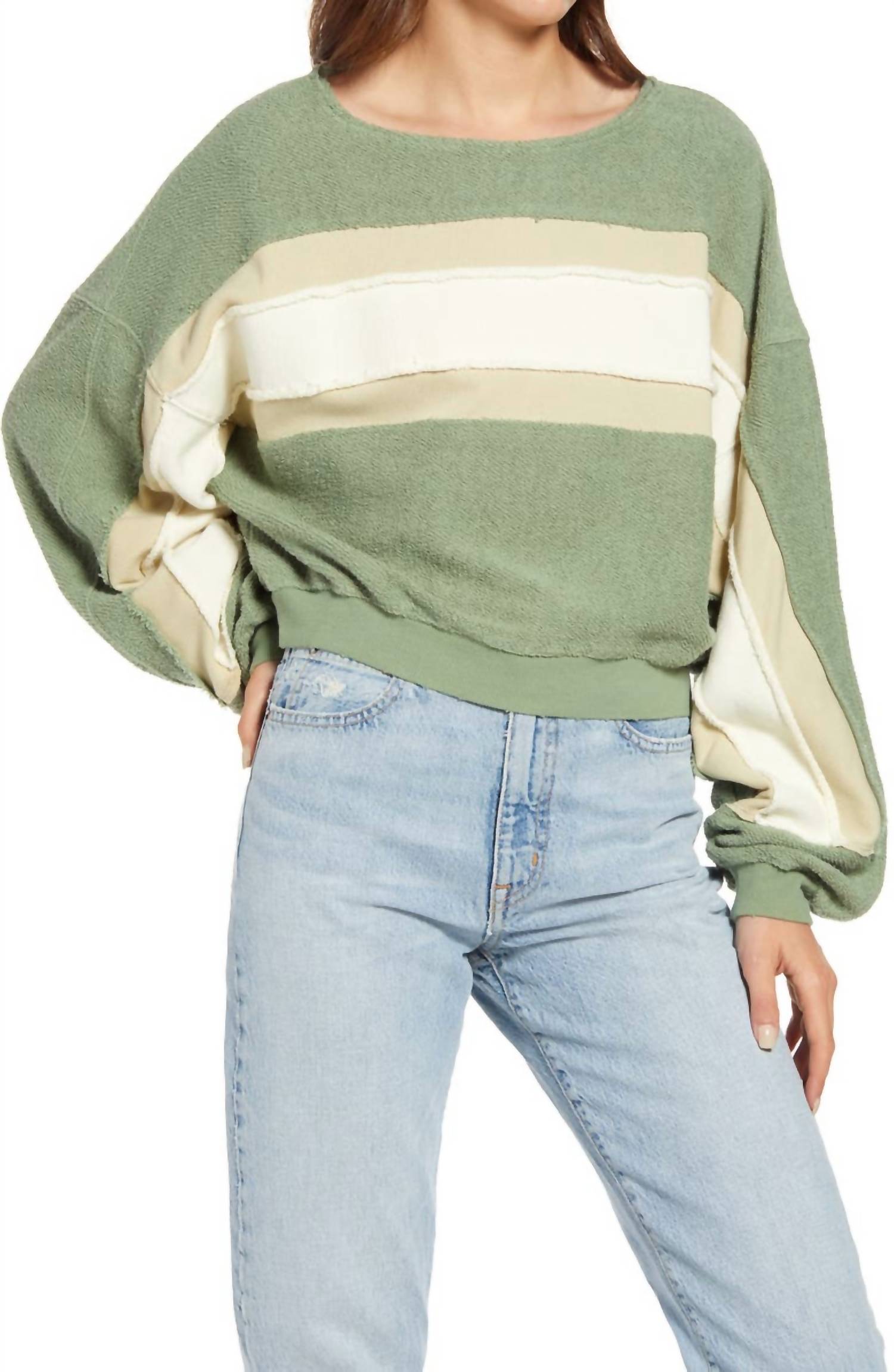 

Пуловер Palo Alto в классном мховом сочетании Free People, цвет cool moss combo