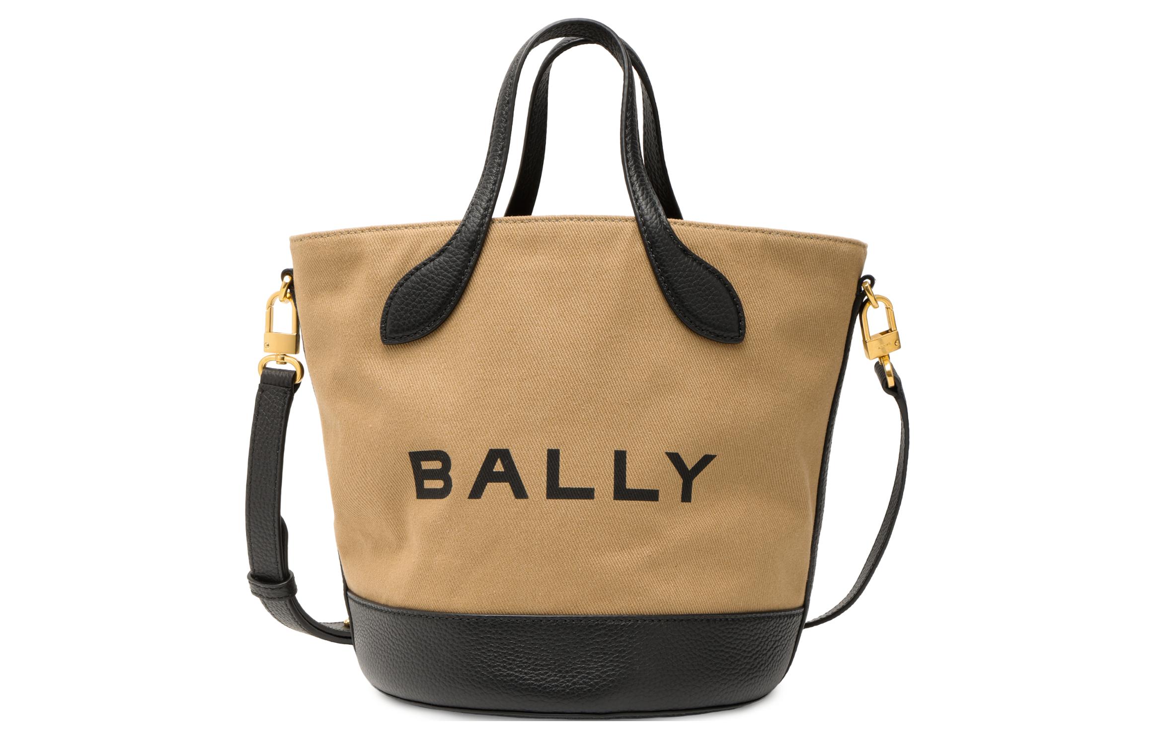 

BALLY Кожаная сумка-ведро с тканевыми вставками