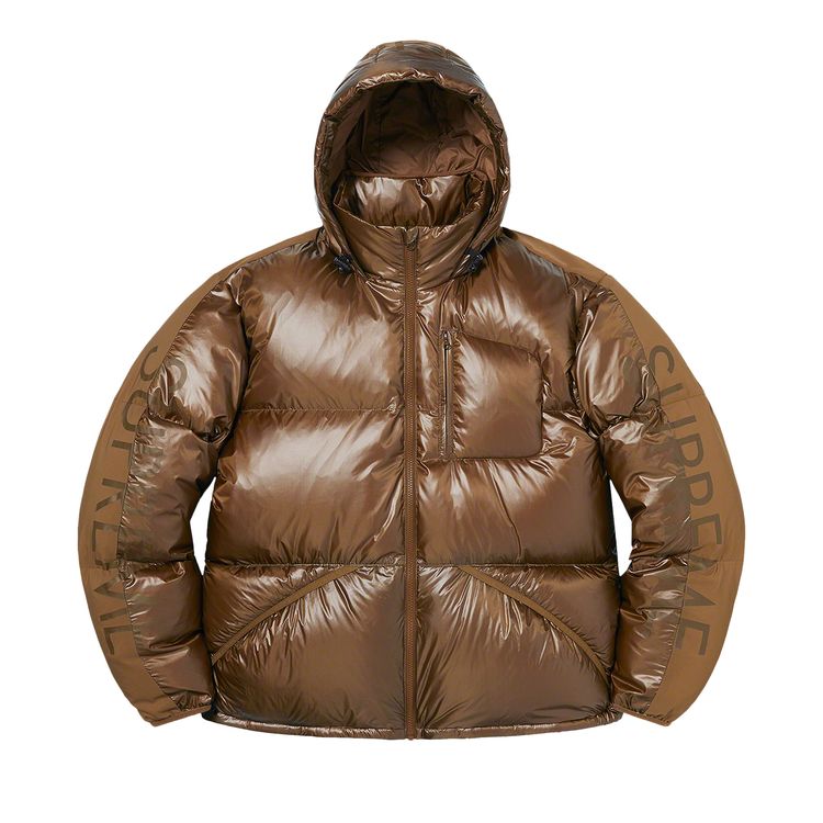 

Куртка Supreme Featherweight Down Jacket 'Brown', коричневый