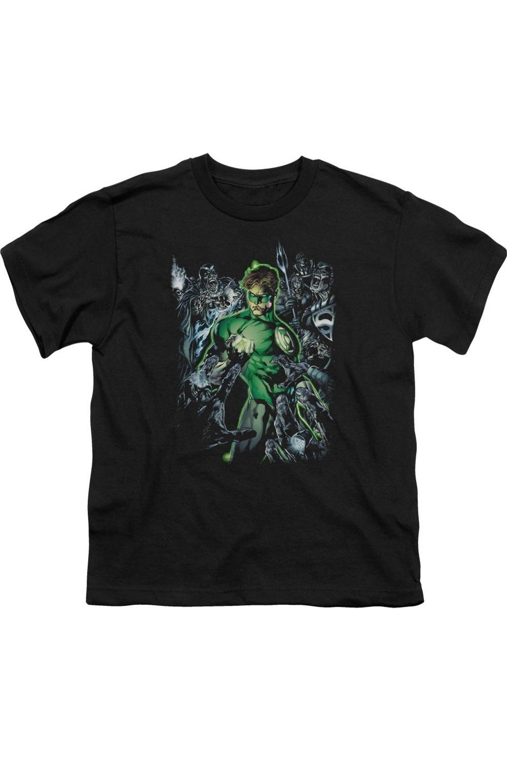 

Футболка с коротким рукавом для детей "Green Lantern в окружении смерти" Gildan