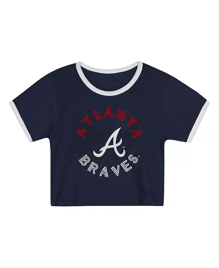 Детский комплект из 2 предметов Atlanta Braves Double Run: футболка и шорты, цвет navy Outerstuff — фото 2