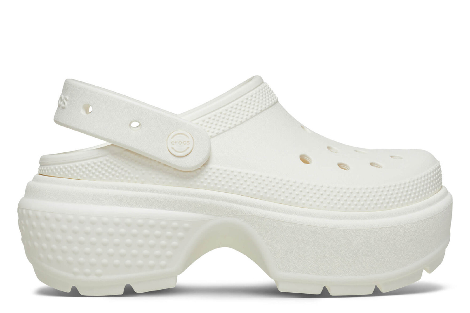 

Stomp Clog U шлепанцы на платформе Crocs, белый