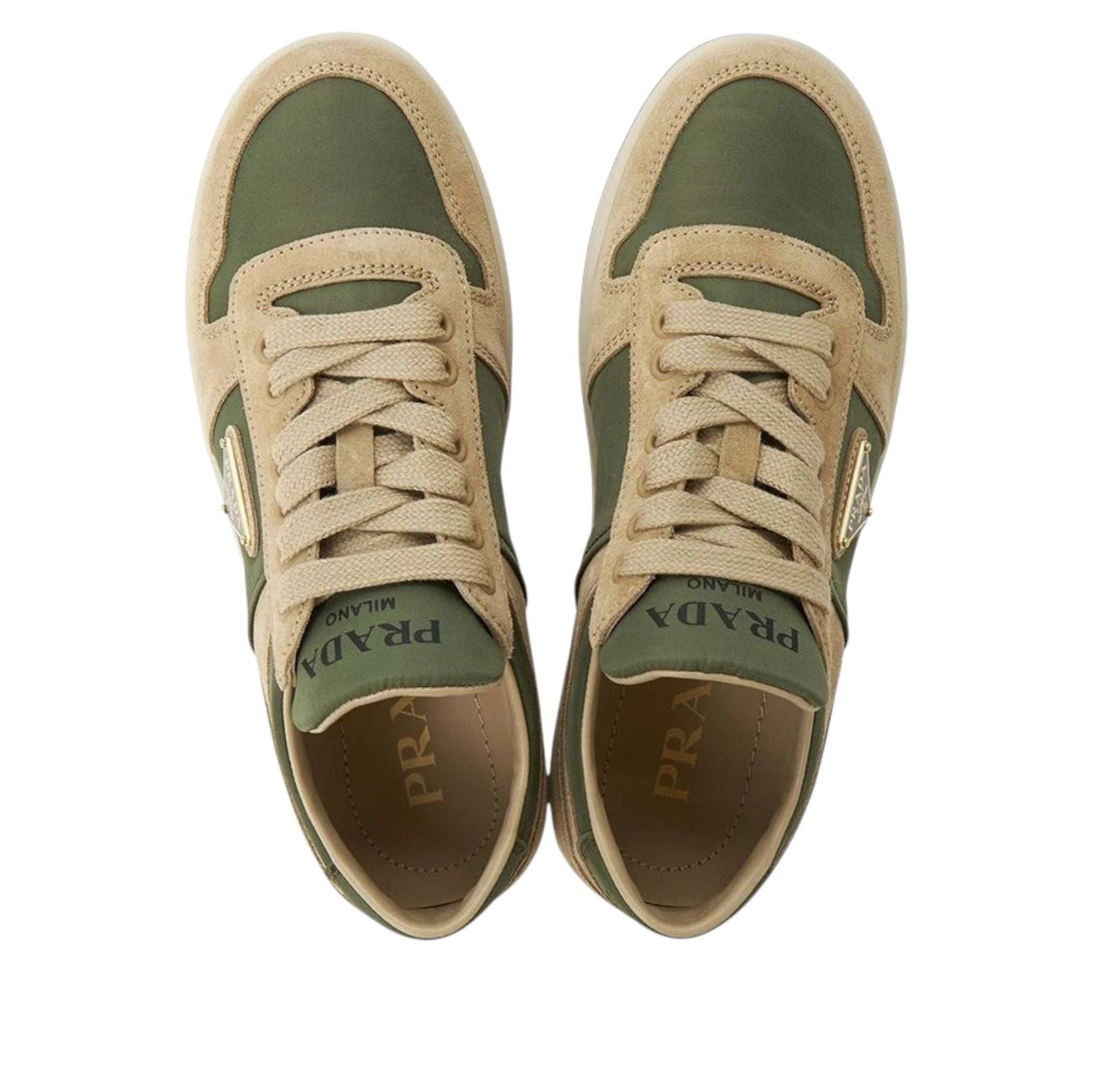 Кроссовки (WMNS) PRADA Downtown Leather Low 'Ecru Military' — фото 3