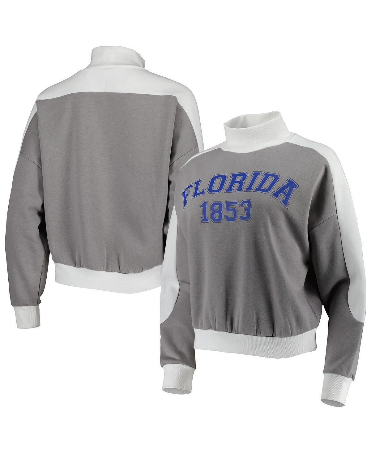 

Женский серый свитшот Florida Gators Make it a Mock Sporty Pullover Gameday Couture, серый