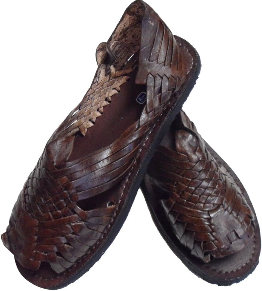 

Мужские сандалии Huarache Pachuco из натуральной темно-коричневой кожи. Мексиканские сандалии Handmade