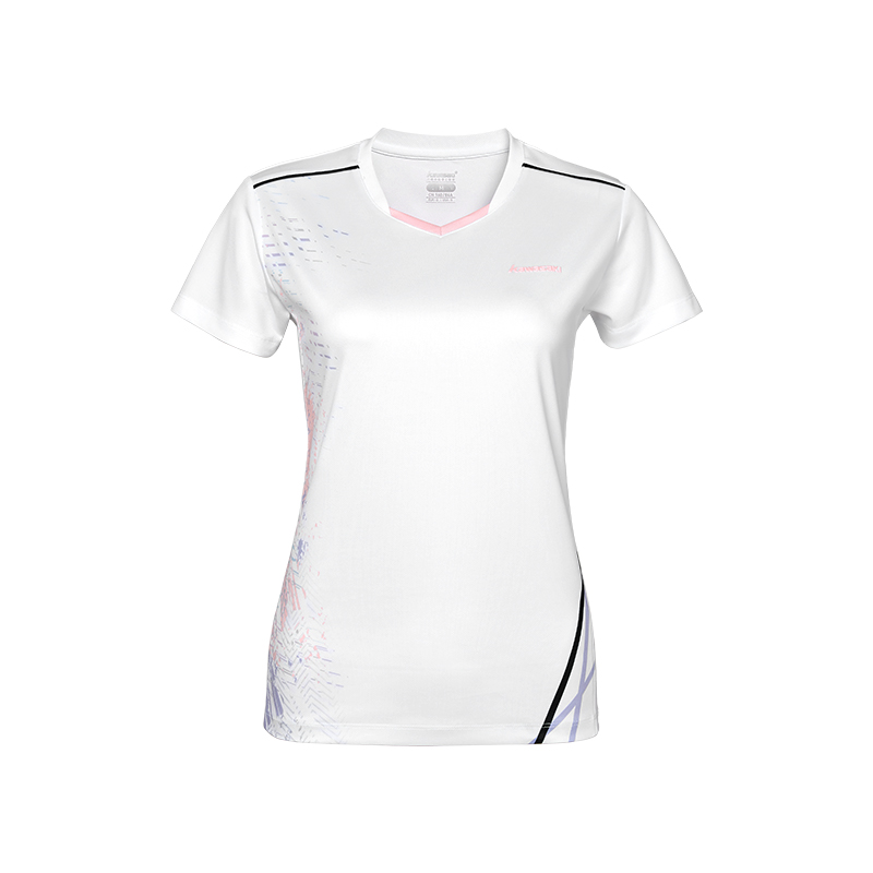 

Футболка для бадминтона Match Clothing Collection женская Kawasaki, розовый/белый