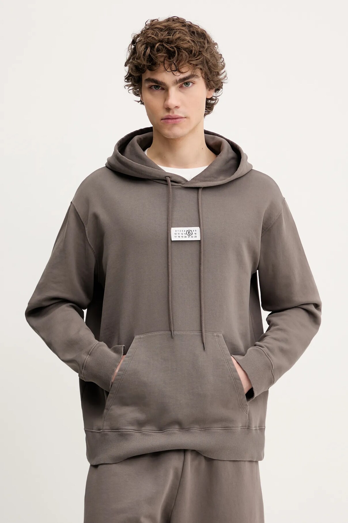 

Хлопковая толстовка Mm6 Maison Margiela, коричневый