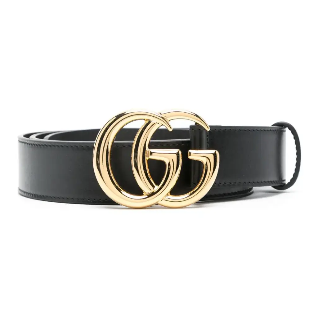 

GUCCI Ремень Gg Marmont с блестящей пряжкой, Black