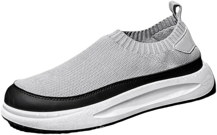 

Мужские спортивные кроссовки повседневного стиля с толстой противоскользящей подошвой из ПВХ, верхом из дышащей ткани и амортизирующей вставкой из ЭВА, подходят для походов на улице и повседневного использования в любое время года Clolinde, серы...