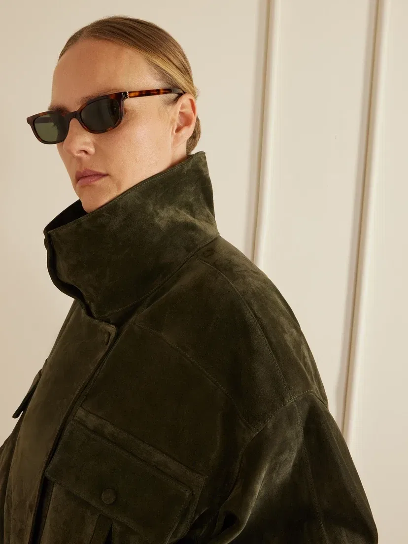 Солнцезащитные очки-кошечки из ацетата черепаховой расцветки Saint Laurent Eyewear, коричневый — фото 4