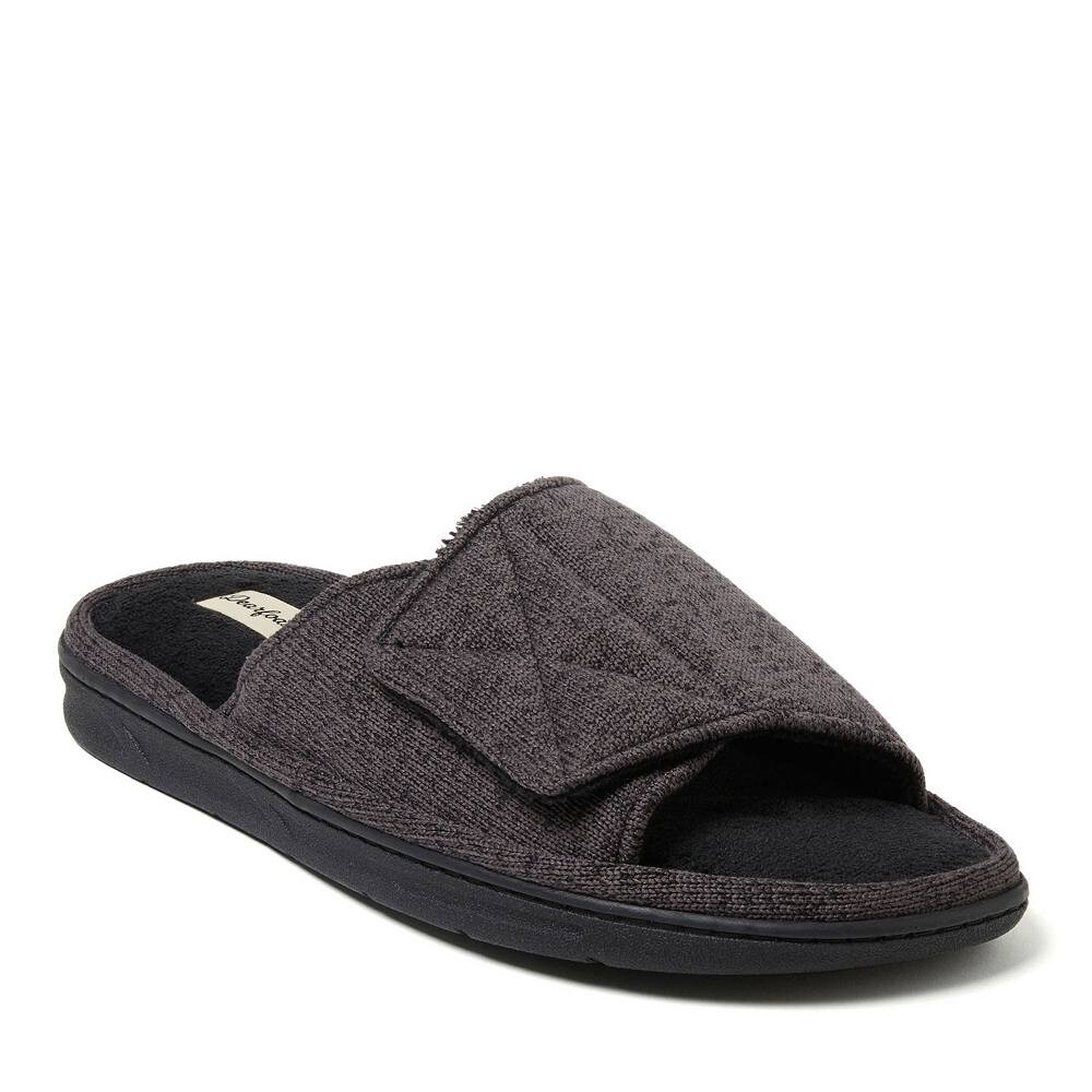 

Мужские регулируемые шлепанцы Dearfoams Chase Marled Knit, черный
