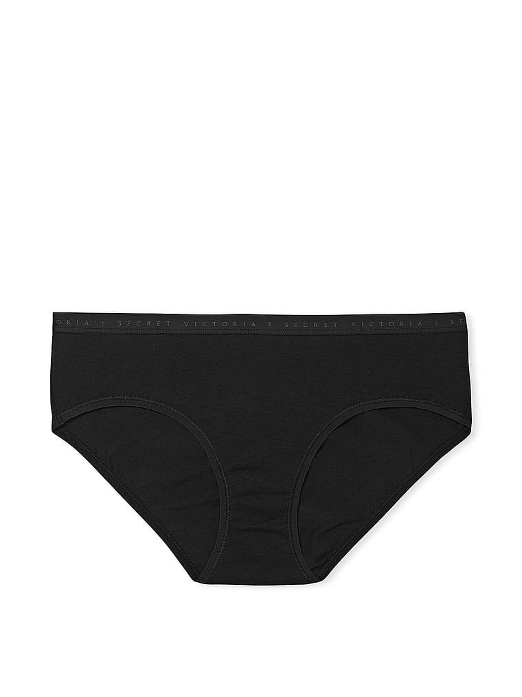 Трусики-Хипхаггеры из эластичного хлопка Victoria'S Secret, smooth black — фото 3