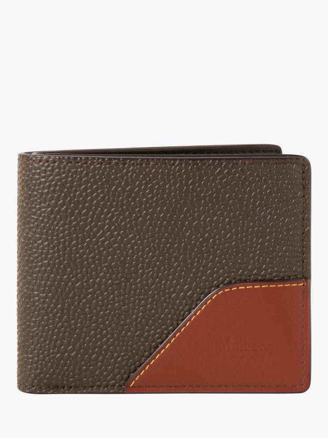 

Кошелёк из 8 карт BioVeg Scotchgrain и гладкой телячьей кожи Mulberry, Mole/Cognac