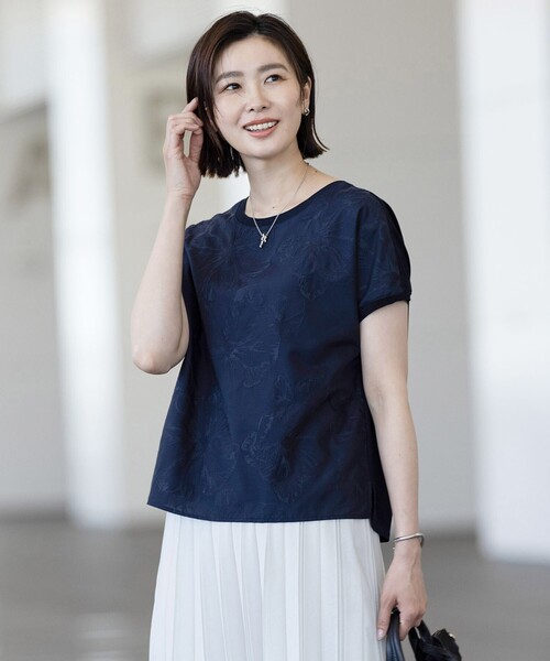 

Топ прозрачный вышитый J.PRESS, темно-синий