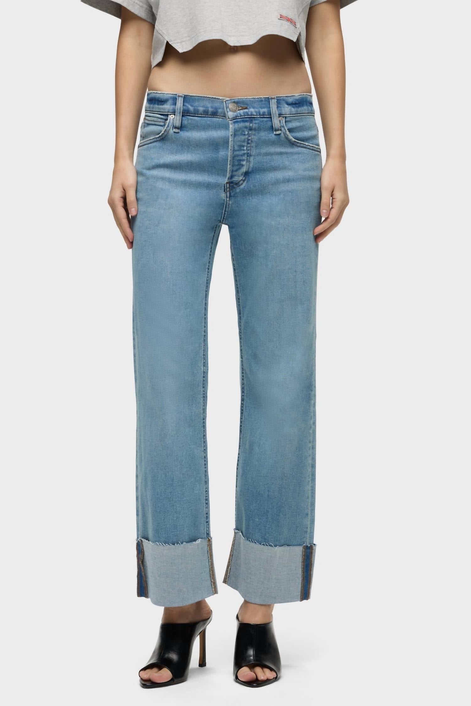 

Джинсы Rosie High-Rise Wide Leg Petite Jeans цвета Oak Hudson