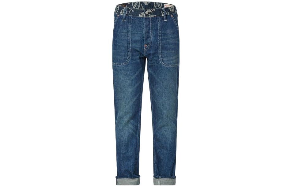 

Джинсы мужские деним синие Evisu, синий