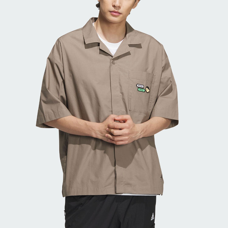 Футболка Unisex X SEEBIN совместный выпуск SS23 светло-серый коричневый Adidas — фото 3