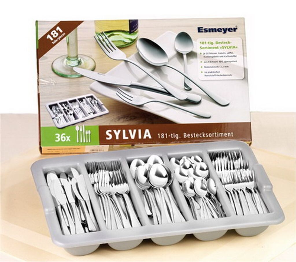 

1 кофейный сервиз эконом-класса модели Sylvia 18/0 Esmeyer