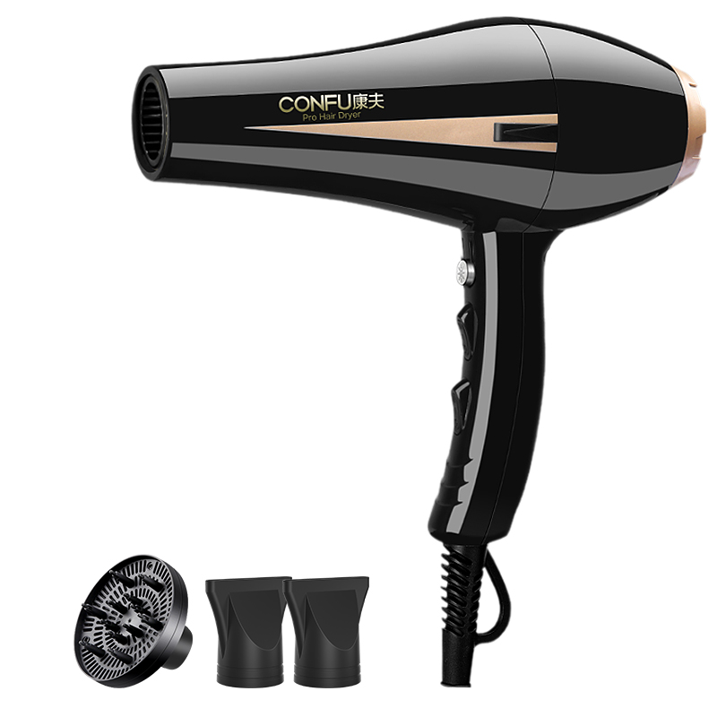 

Фен для волос 2400W с постоянной температурой и быстрой сушкой KF-8894A Confu, Black (and windshield)