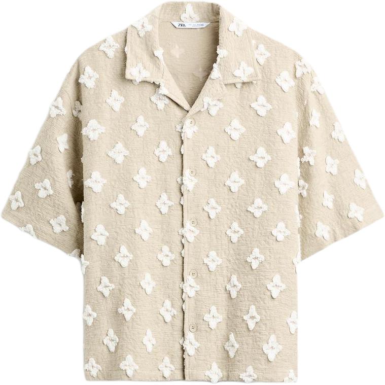 

Футболка мужская коричнево-жёлтая ZARA